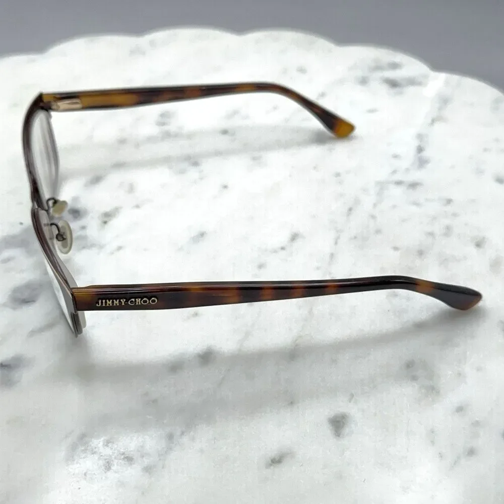 Jimmy Choo 147 PWZ Brown (Shimmer) & Gold Eyeglasses Frames Only Italy 52-15-145